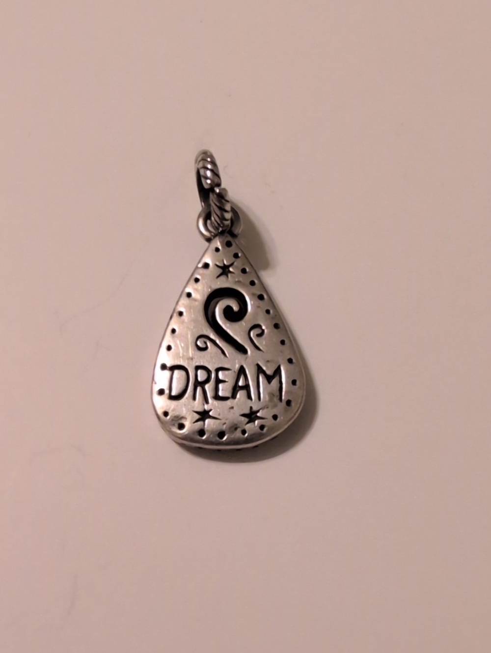 Brighton Silver Pendant Charm Engraved "DREAM"